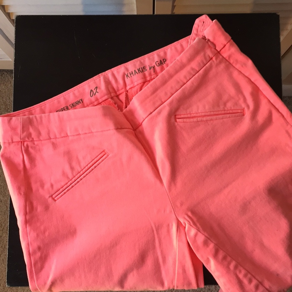 Hot Pink Super Skinny Khakis by Gap